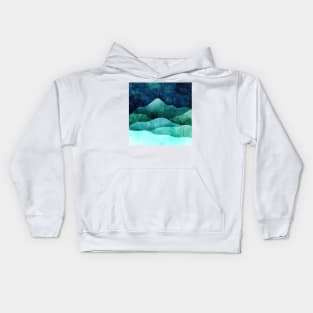 A Stroll through the Mountains // Negative Watercolour Painting Kids Hoodie